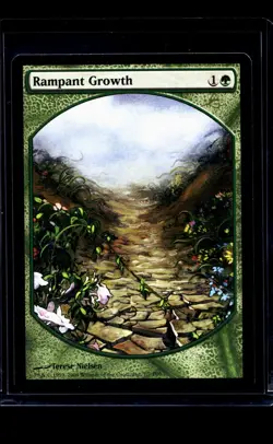 2009 MTG Magic The Gathering MPRP Player Rewards Full Art Promo 7 Rampant Growth - Image 1