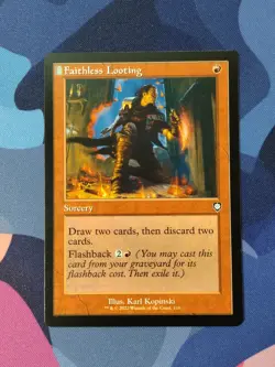 Faithless Looting | RETRO | 7% Off 2+ | Brother's War | NM | MTG - Image 1