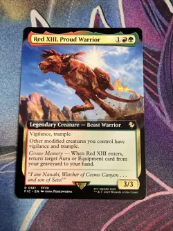 Red XIII, Proud Warrior (Extended Art) Final Fantasy MTG English - Image 1