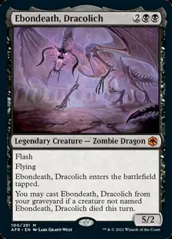 MTG English Ebondeath, Dracolich NM Foil Adventures in the Forgotten Realms - Image 1