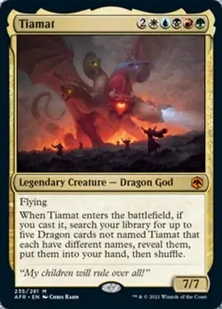 MTG English Tiamat NM Foil Adventures in the Forgotten Realms - Image 1