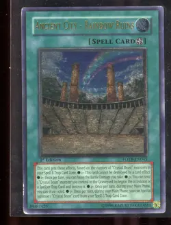 Ancient City Rainbow Ruins Holo 1st Edition Ultimate Rare HP FOTB-EN045 Yugioh - Image 1