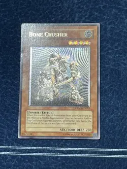 Bone Crusher Grey Misprint Yugioh Ultimate Rare MP CRMS - Image 3