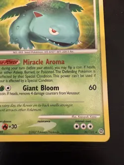 2007 Pokemon TCG - Secret Wonders - Venusaur Non Holo Rare - 20/132 - LP - Image 3
