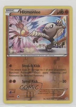 Hitmonlee Reverse Foil Pokemon XY Furious Fists #47 14tz - Image 1
