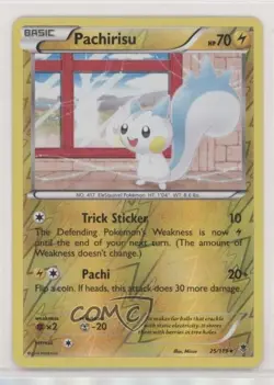 Pachirisu Reverse Foil Pokemon XY Phantom Forces #25 u3f - Image 1