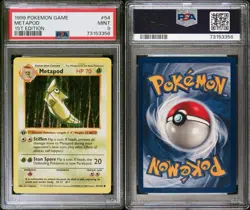 Pokemon Metapod 54/102 1st Edition Shadowless Base Set PSA 9 Mint - Image 1