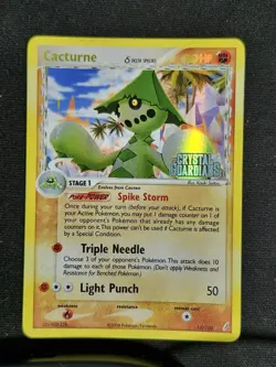 Cacturne (Delta Species) Pokemon • Rare • 15/100 - EX Crystal Guardians -reverse - Image 1