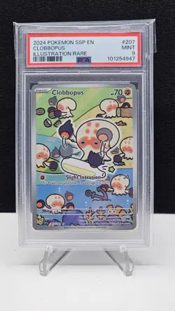 Pokemon SSP Surging Sparks Clobbopus Illustration Rare IR 207/191 PSA 9 - Image 1