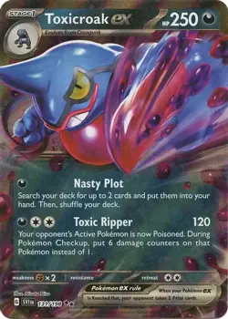 Toxicroak ex - 131/198 - Pokemon TCG Scarlet & Violet (2023) - LP - HOLO - Image 1