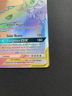 Pokemon SM Team Up Celebi & Venusaur GX 182/181 Secret Rainbow Rare Holo LP 2019 - Image 5