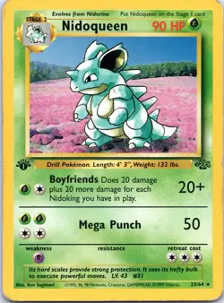 Pokemon TCG Nidoqueen Jungle 23/64 1st Edition Non-Holo Rare - Image 1