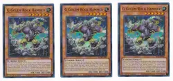 Yugioh! 3x G Golem Rock Hammer BLCR-EN040 Ultra Rare 1st Ed NM - Image 1