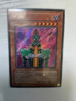 Vintage Yugioh TCG Jinzo BPT-011 Secret Rare Promo Tin Card MP - Image 1