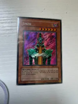 Vintage Yugioh TCG Jinzo BPT-011 Secret Rare Promo Tin Card MP - Image 2