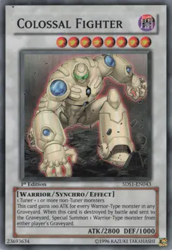 Yugioh Colossal Fighter 5DS1-EN043 Super Rare 1st Edition MP - Image 1