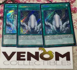 3x (M/NM) Dragon's Fighting Spirit MVP1-ENS07 Secret Rare 1st Edition YuGiOh - Image 1