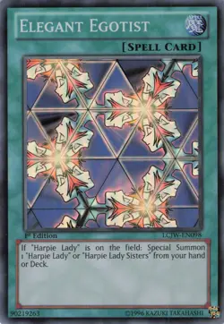 Yugioh Elegant Egotist LCJW-EN098 Super Rare 1st Edition LP - Image 1