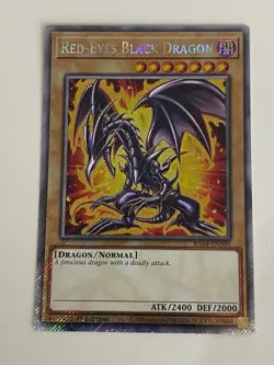 Yugioh - Red-Eyes Black Dragon 1st Edition Platinum Secret Rare NM - Free Holo D - Image 1