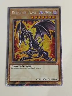 Yugioh - Red-Eyes Black Dragon 1st Edition Platinum Secret Rare NM - Free Holo C - Image 1