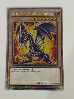 Yugioh - Red-Eyes Black Dragon 1st Edition Platinum Secret Rare NM - Free Holo B - Image 1