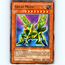 Yugioh Great Moth MRD-E079 Unlimited Silver Foil Rare - NM 💎 - Image 1