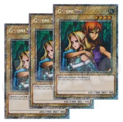 Yugioh Gemini Elf x 3 - 1st Edition Platinum Secret Rare NM - Free Holo Card - Image 1