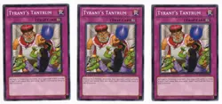 3X Tyrant's Tantrum - EXVC-EN075 x3 Yugioh Yu Gi Oh! Playset 1st Edition - Image 1
