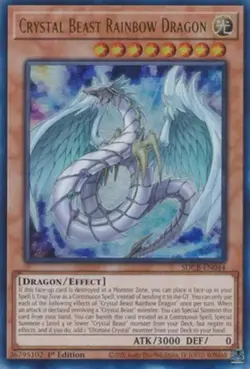 x3 Crystal Beast Rainbow Dragon - SDCB-EN044 - Ultra Rare - 1st Edition Yu-Gi-Oh - Image 1