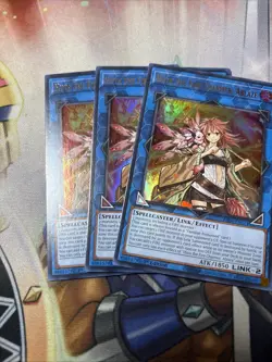 3x Yugioh Hiita the Fire Charmer, Ablaze RA04-EN074 Ultra Rare 1st Edition NM - Image 1