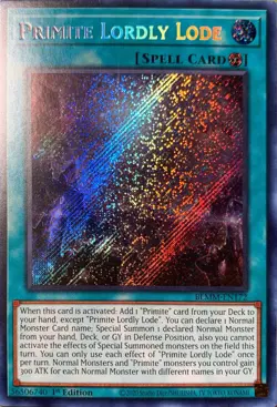 Yu-Gi-Oh! Primite Lordly Lode BLMM-EN172 Secret Rare 1st Edition NM ENG - Image 1