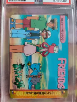 Pokemon Card carddass vending anime Japanese Nurse Joy #208 Lapras Ash PSA 10 - Image 3