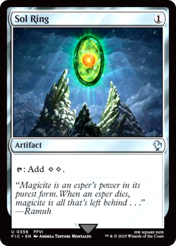 MTG Sol Ring 356 Surge Foil Final Fantasy Commander - Image 1
