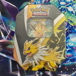 Pokemon TCG Jolteon V Tin FACTORY SEALED Pokemon Eevee Evolutions - Image 1