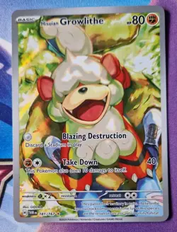 Pokemon TCG Hisuian Growlithe IR 181/167 Twilight Masquerade NM-Mint - Image 1
