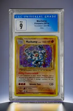 Machamp Holo 59/108 XY Evolutions NM/Mint+ CGC Mint 9 Graded Pokemon Card 2016 - Image 1