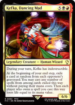 MTG Kefka, Dancing Mad 84 Rare Surge Foil Final Fantasy Commander - Image 1