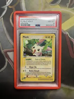 2003 Pokemon EX Dragon Plusle-Holo 8/97 PSA 8 - Image 1