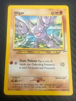 Pokemon TCG Neo Destiny Gligar Common Card 67/105 VLP - Image 1