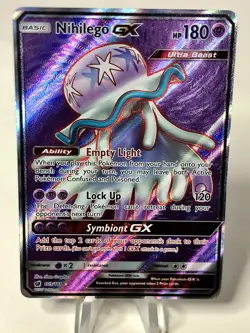 Nihilego GX (Full Art) 103/111 SM-Crimson Invasion Holo Pokemon TCG 2017 NM Card - Image 1