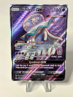 Nihilego GX (Full Art) 103/111 SM-Crimson Invasion Holo Pokemon TCG 2017 NM Card - Image 2