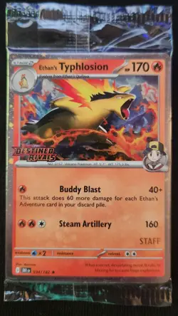 Pokemon TCG - Destined Rivals Prerelease Staff Promos Set New Sealed - Image 1