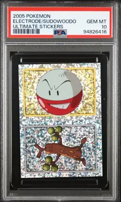 Pokemon Electrode/Sudowoodo PSA 10 Ultimate Stickers Holo 2005 Gem Mint Merlin - Image 1