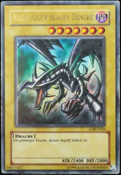 Yu-Gi-Oh! Rotaugiger Blauer Drache LOB-G056 Ultra Rare [Poor] Red-Eyes B. Dragon - Image 1