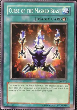 Curse of the Masked Beast LON-016 Labyrinth of Nightmare Unlimited - Yugioh Card - Image 1