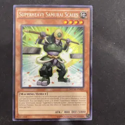 Yugioh Superheavy Samurai Scales NECH-EN009 Rare 1st Edition - Image 1