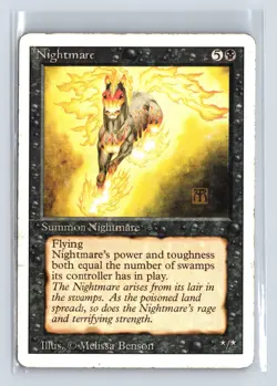 REVISED - Nightmare - MP-HP MTG Magic the Gathering Card in Magnetic Holder - Image 3