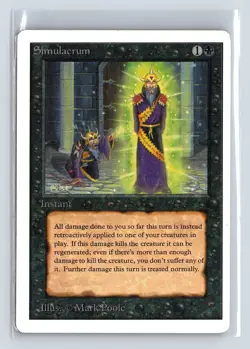 UNLIMITED - Simulacrum - MP-HP MTG Magic the Gathering Card in Magnetic Holder - Image 1