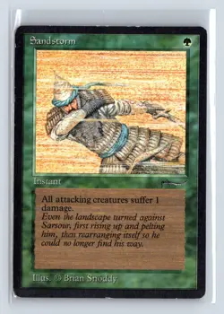 ARABIAN NIGHTS - Sandstorm - MP-HP MTG Magic the Gathering Card in Holder - Image 3