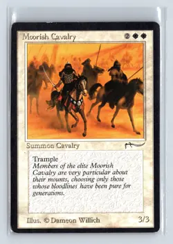 ARABIAN NIGHTS - Moorish Cavalry - MP-HP MTG Magic the Gathering Card in Holder - Image 1